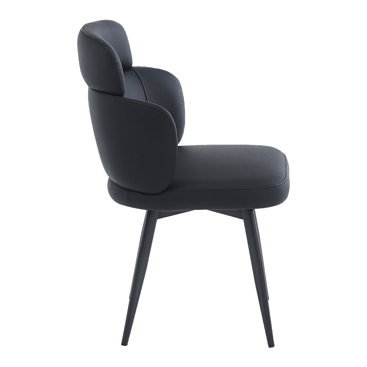 Razzo Dining Chair (Black and Black) (Set of 4)