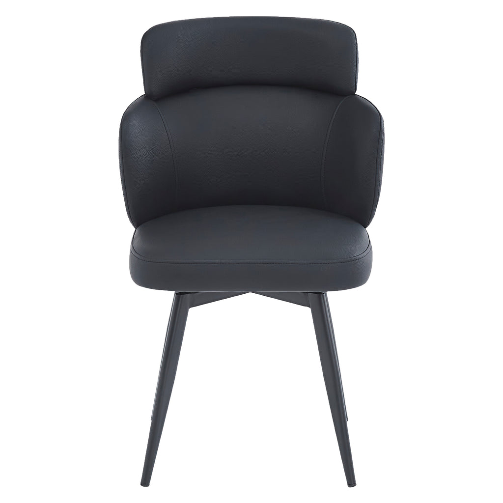 Razzo Dining Chair (Black and Black) (Set of 4)