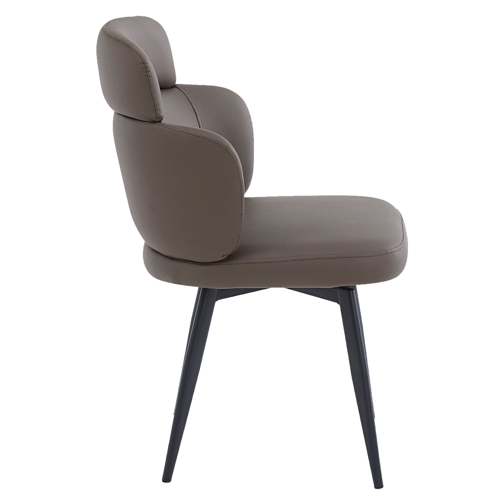 Razzo Dining Chair (Stone and Black) (Set of 4)