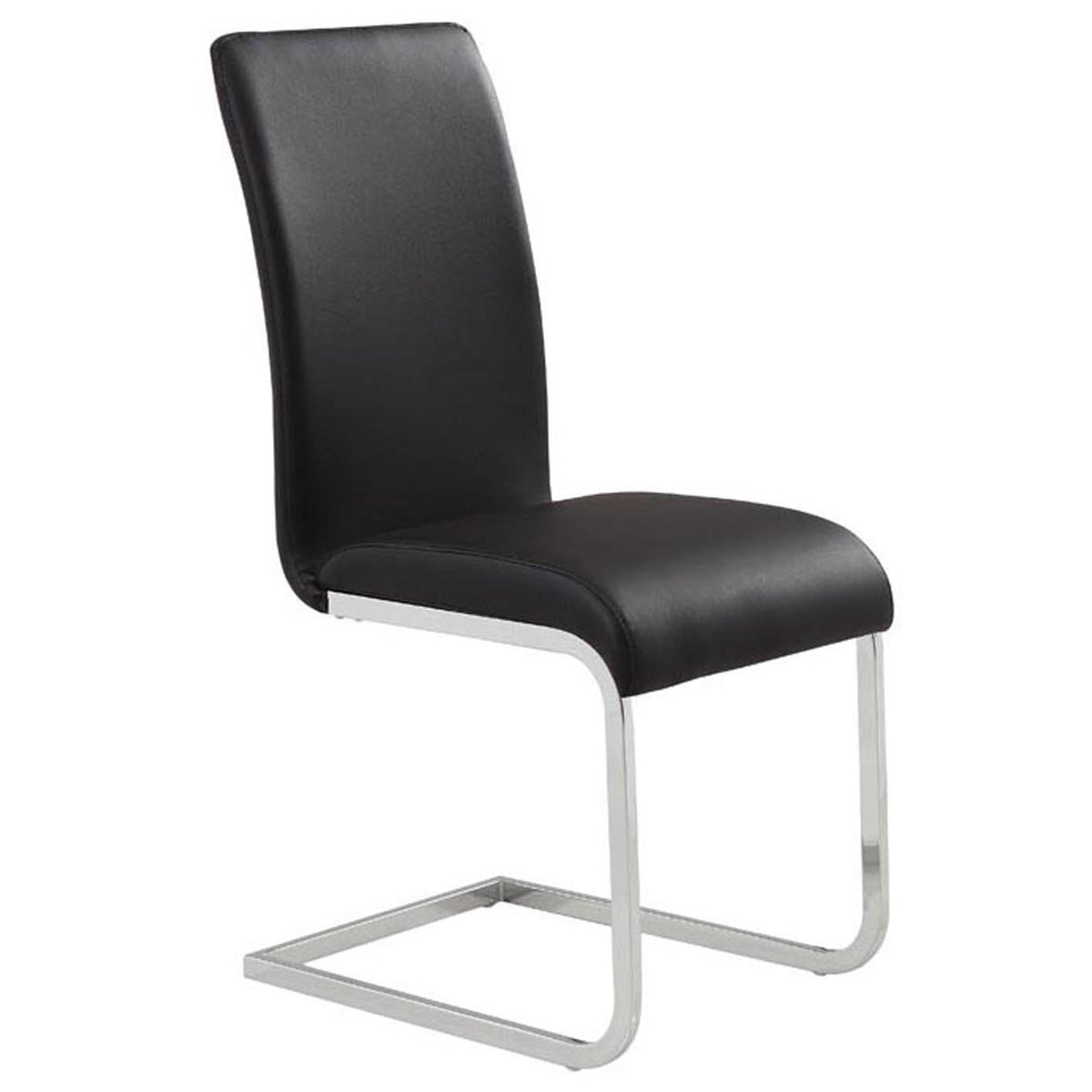 Maxim Dining/Lounge Chair (Black and Chrome) (Set of 2)