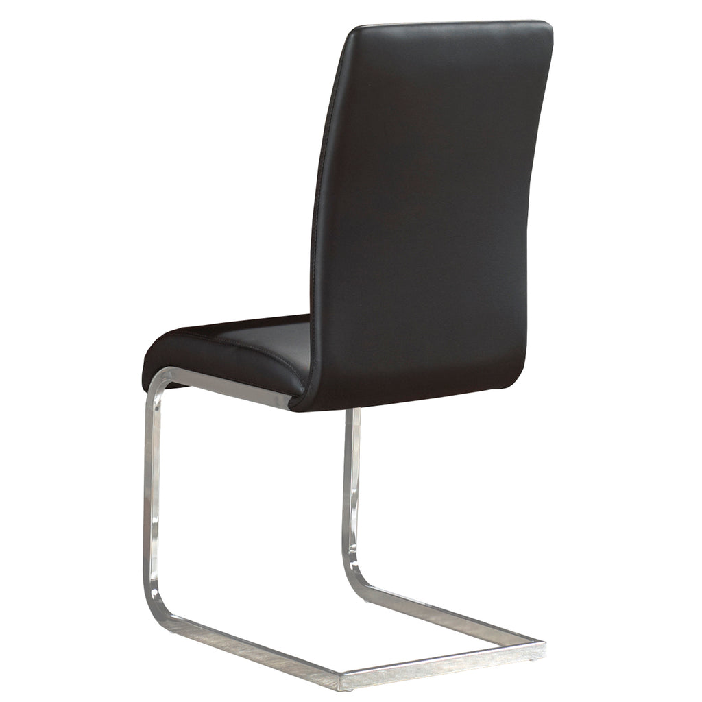 Maxim Dining/Lounge Chair (Black and Chrome) (Set of 2)
