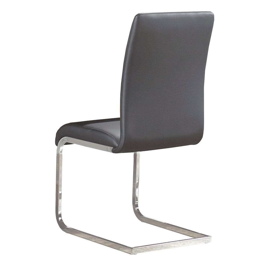 Maxim Dining/Lounge Chair (Grey and Chrome) (Set of 2)