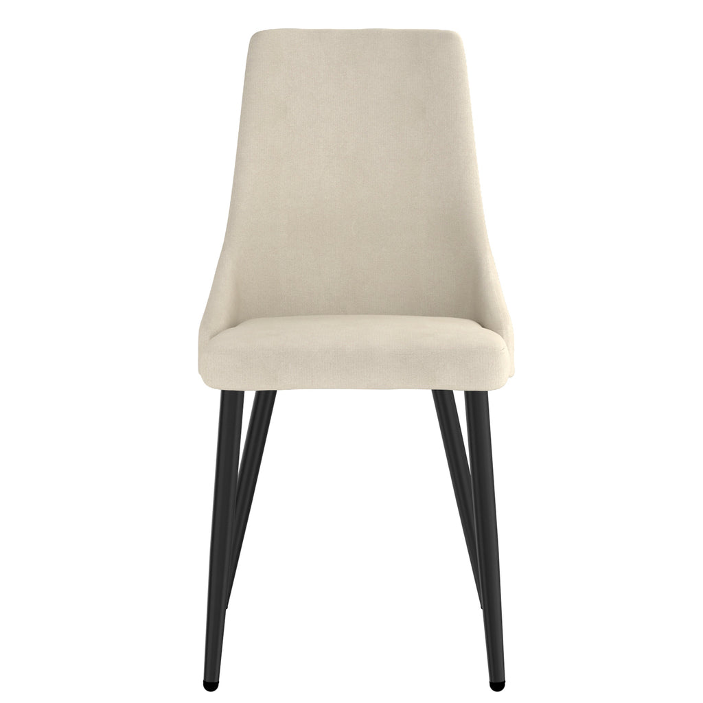 Venice Dining/Lounge Chair (Beige and Black) (Set of 2)