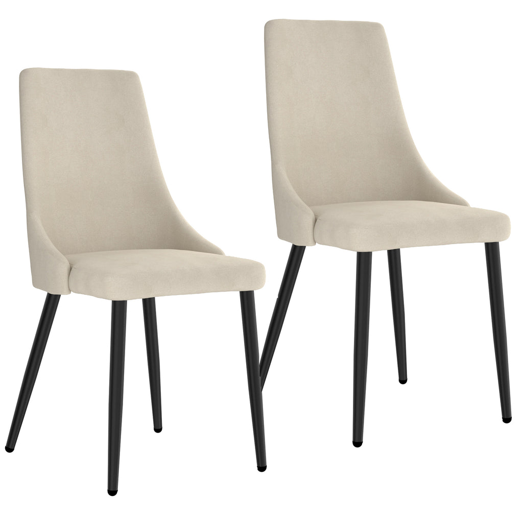 Venice Dining/Lounge Chair (Beige and Black) (Set of 2)