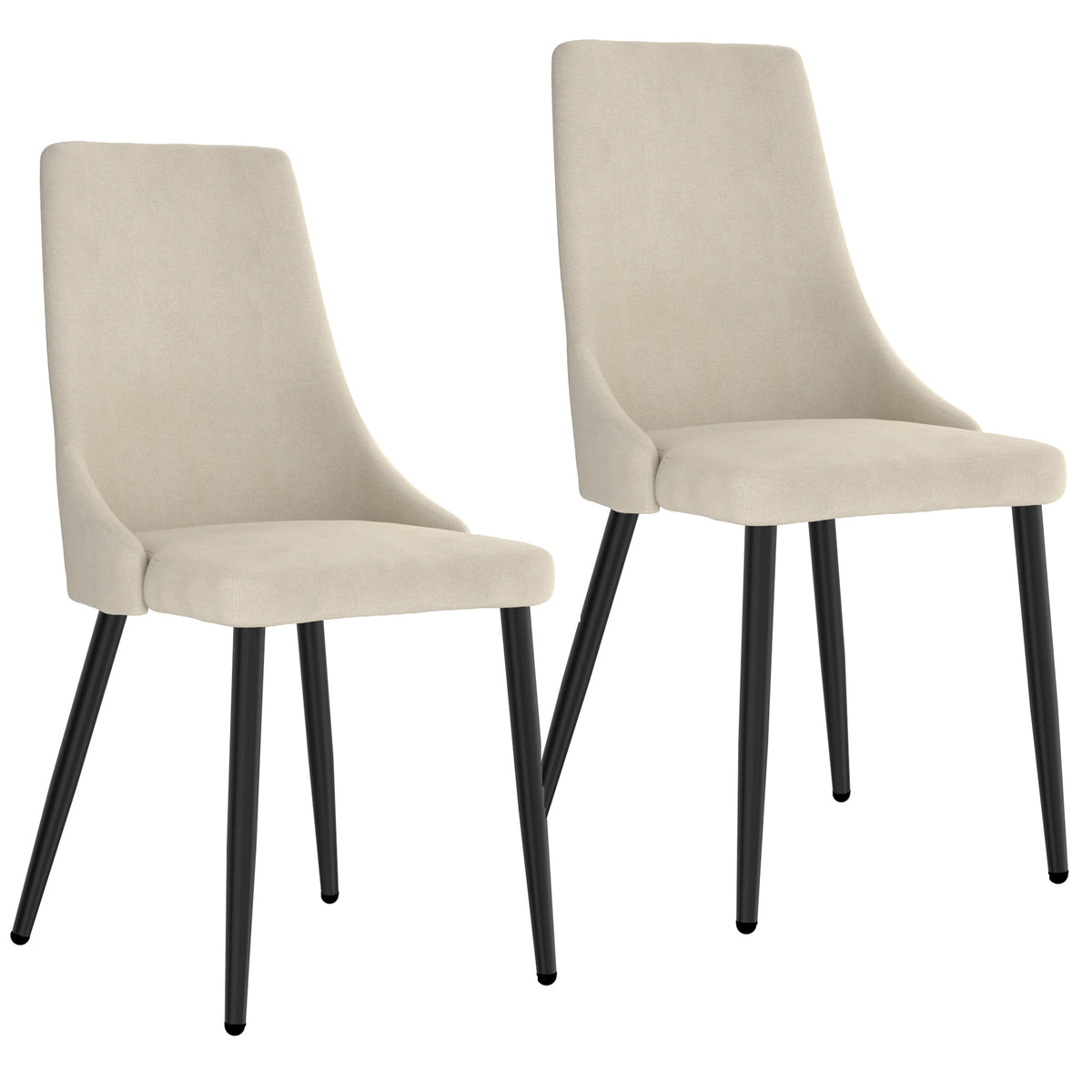 Venice Dining/Lounge Chair (Beige and Black) (Set of 2)