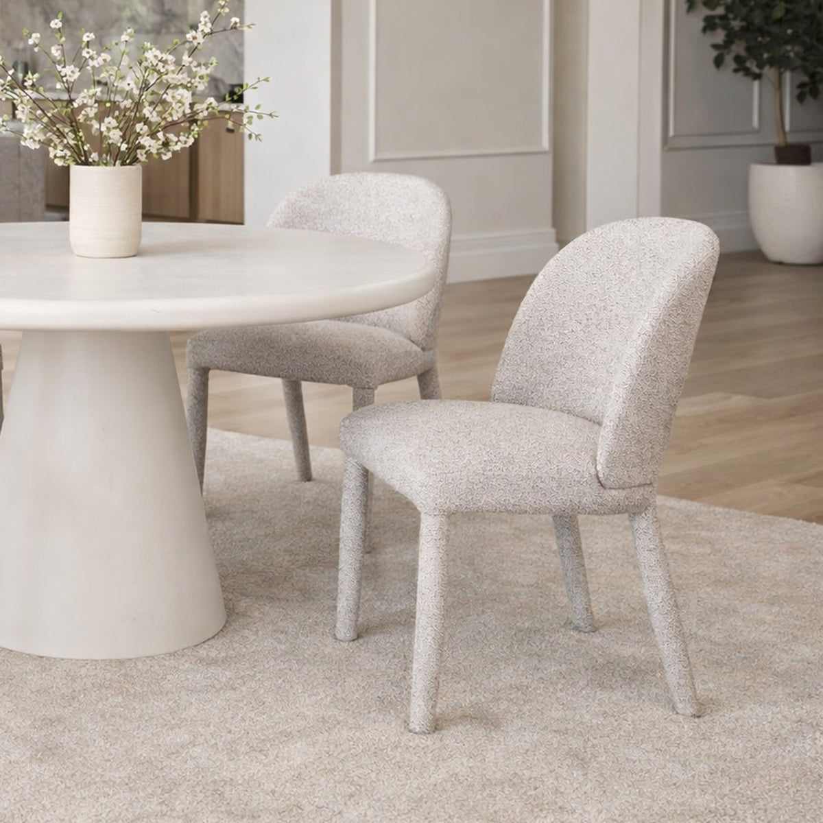 Kiara Dining/Lounge Chair (Beige) (Set of 2)