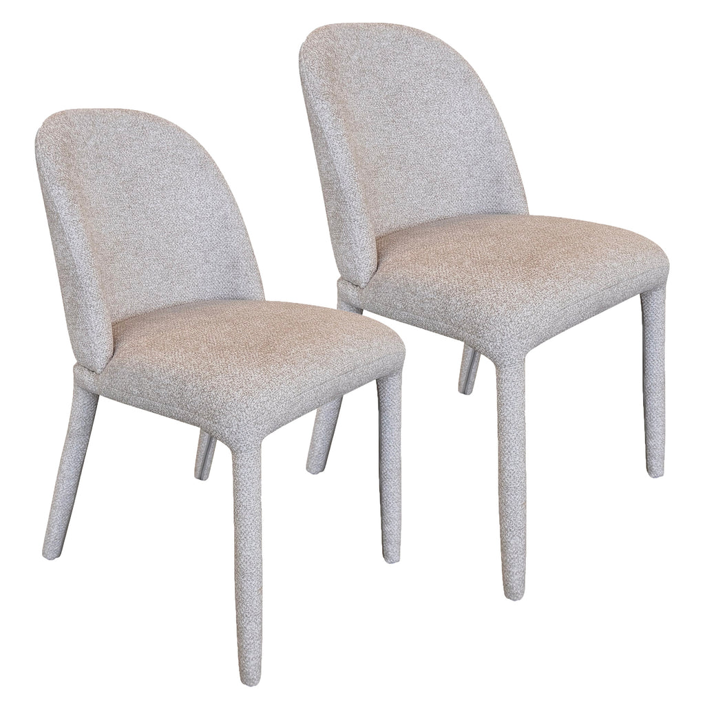 Kiara Dining/Lounge Chair (Beige) (Set of 2)