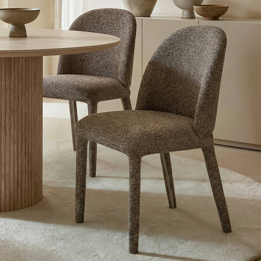 Kiara Dining/Lounge Chair (Brown) (Set of 2)