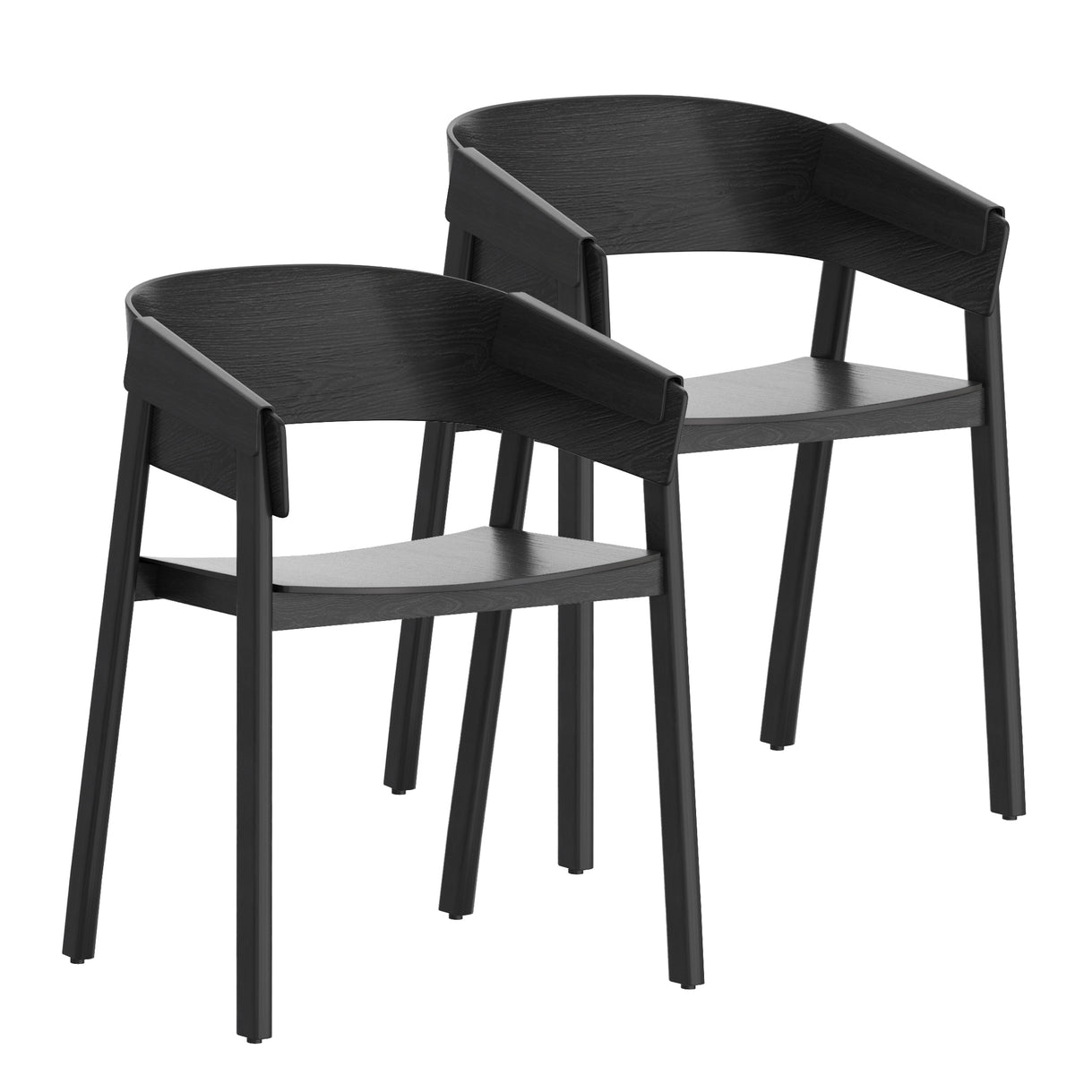 Mateo Dining/Lounge Chair (Black) (Set of 2)