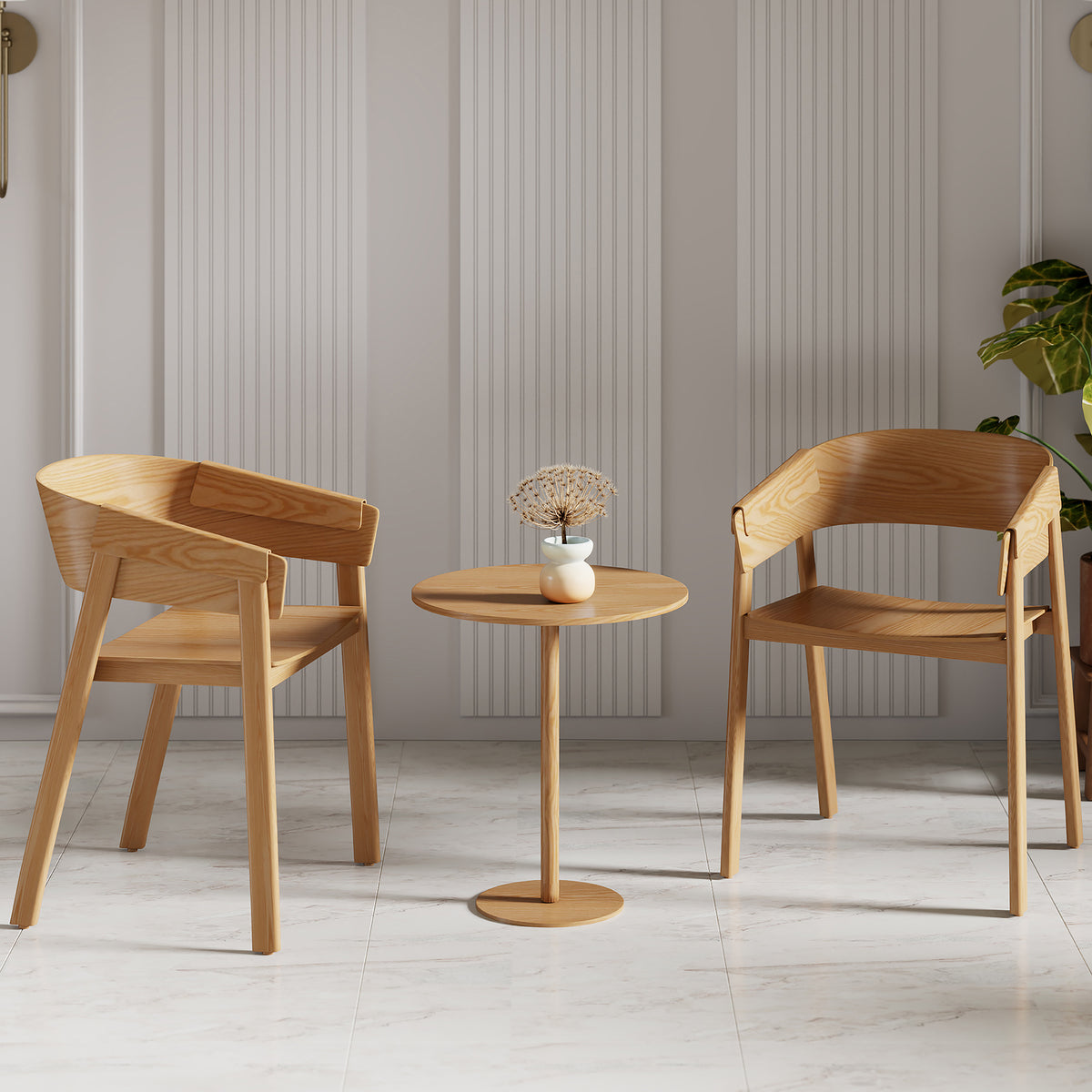 Mateo Dining/Lounge Chair (Natural) (Set of 2)