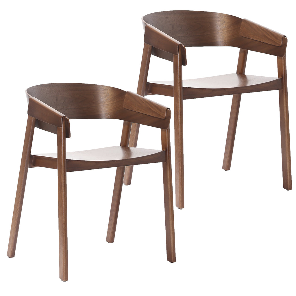 Mateo Dining/Lounge Chair (Walnut) (Set of 2)