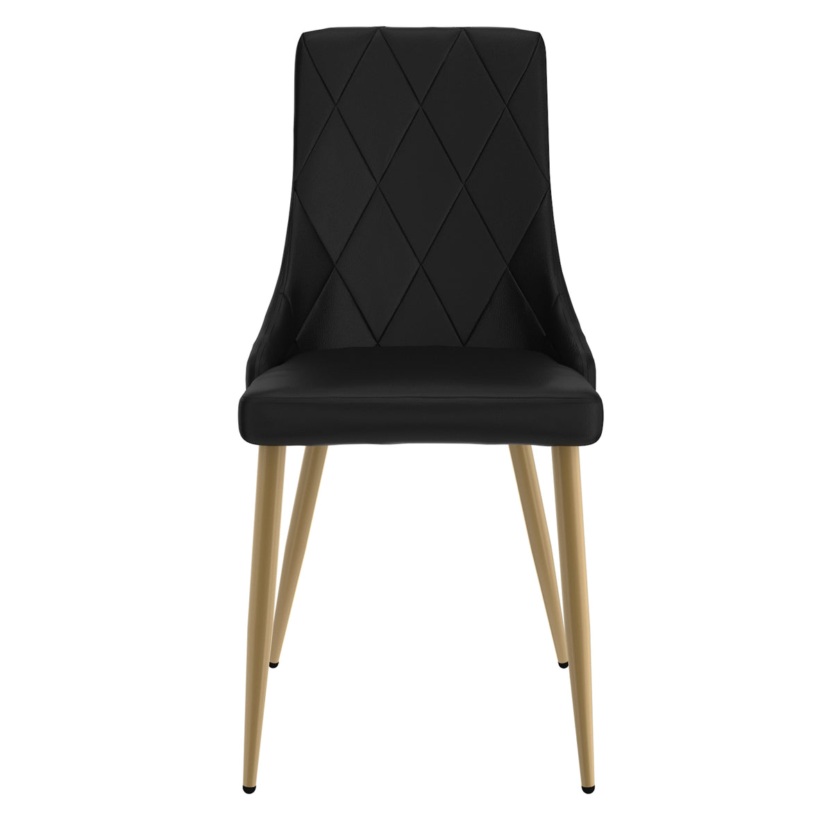 Antoine Dining/Lounge Chair (Black and Aged Gold) (Set of 2)