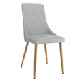 Antoine Dining/Lounge Chair (Light Grey and Aged Gold) (Set of 2)