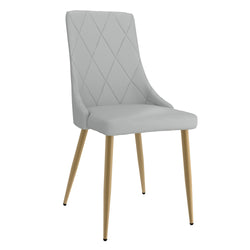 Antoine Dining/Lounge Chair (Light Grey and Aged Gold) (Set of 2)