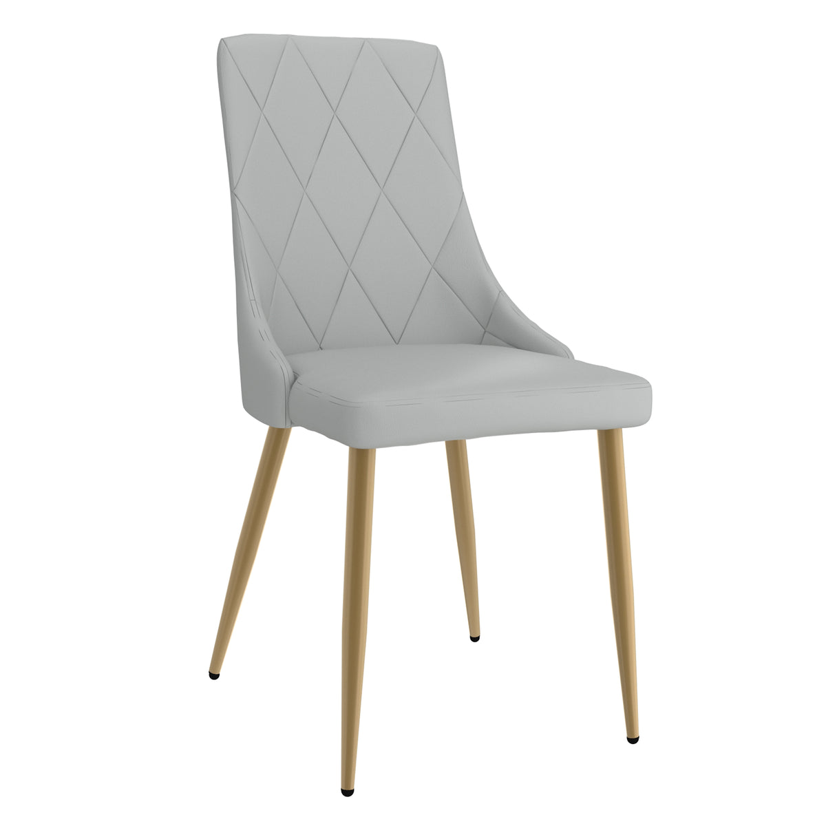 Antoine Dining/Lounge Chair (Light Grey and Aged Gold) (Set of 2)