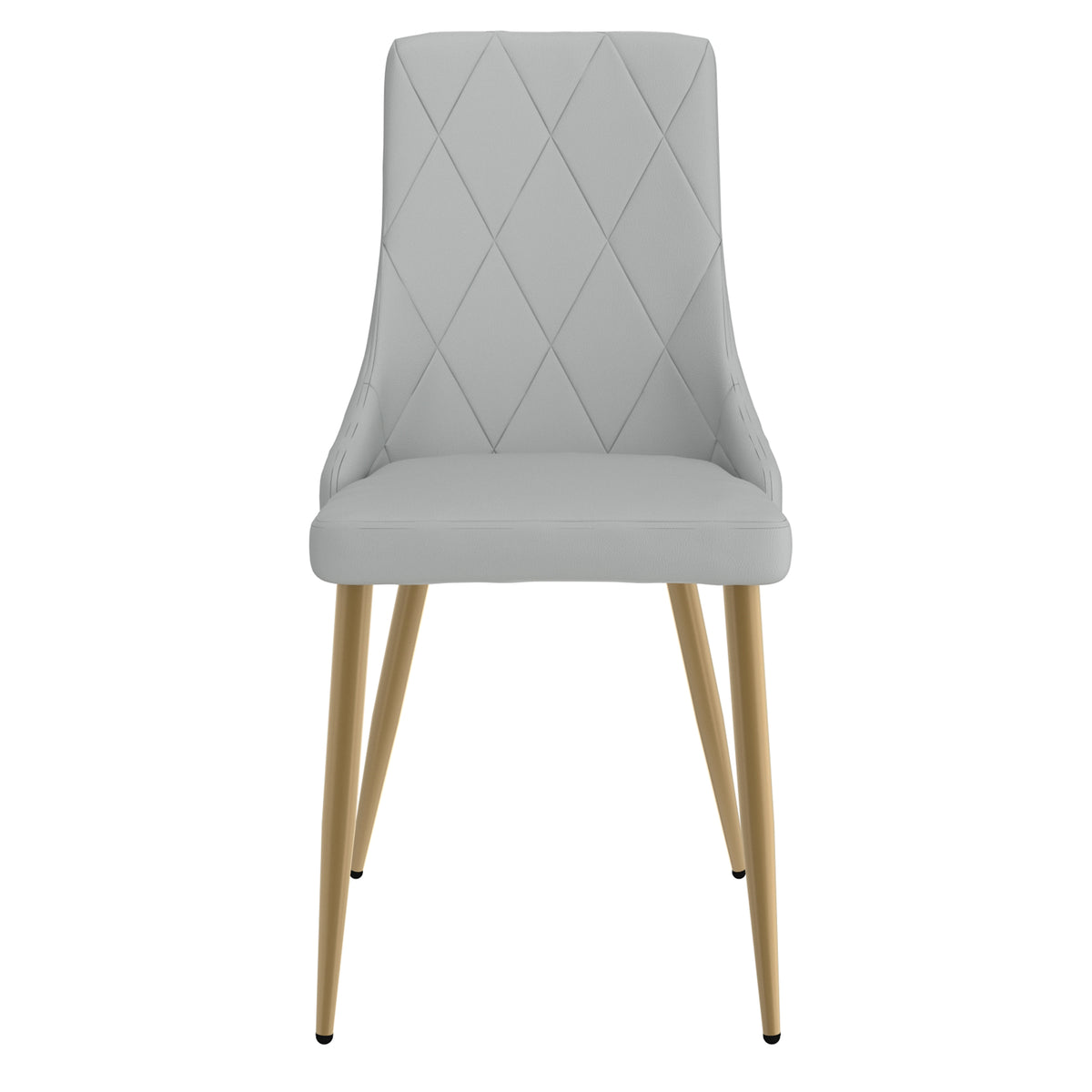 Antoine Dining/Lounge Chair (Light Grey and Aged Gold) (Set of 2)