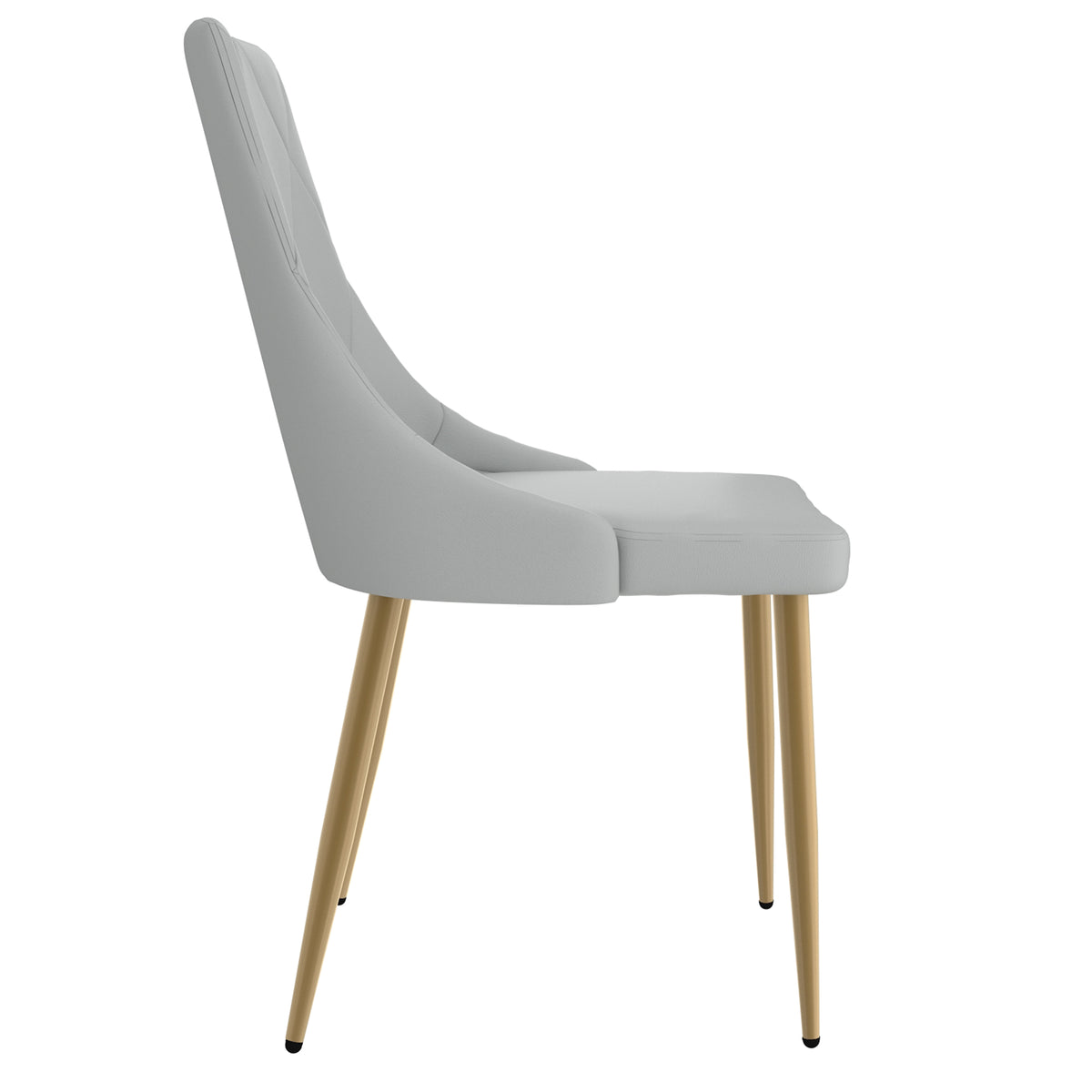 Antoine Dining/Lounge Chair (Light Grey and Aged Gold) (Set of 2)
