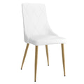 Antoine Dining/Lounge Chair (White and Aged Gold) (Set of 2)