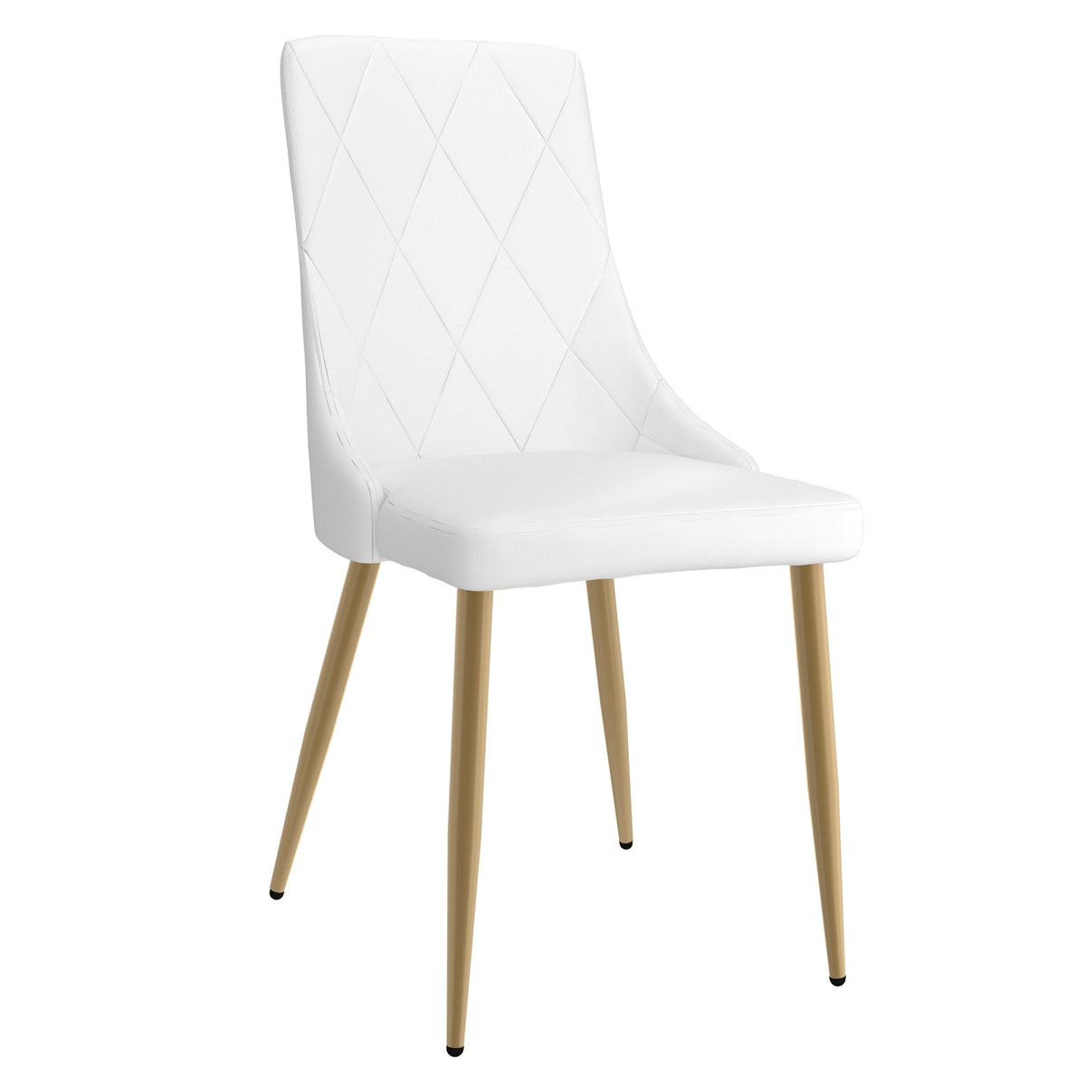 Antoine Dining/Lounge Chair (White and Aged Gold) (Set of 2)