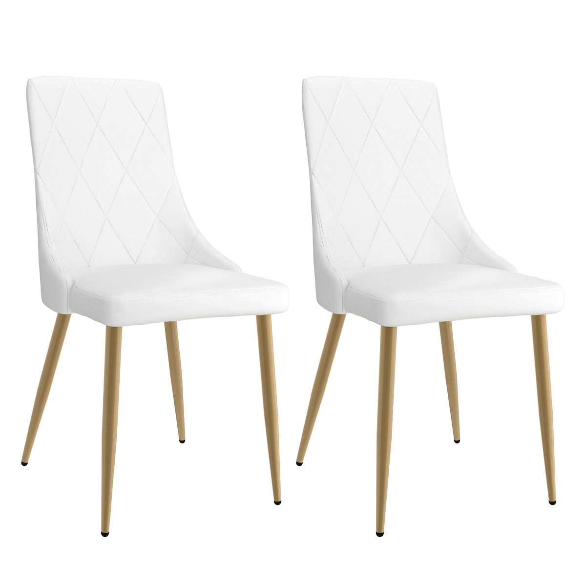 Antoine Dining/Lounge Chair (White and Aged Gold) (Set of 2)