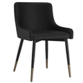 Xander Dining/Lounge Chair (Black and Black) (Set of 2)