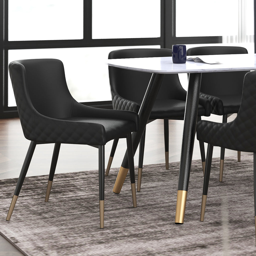 Xander Dining/Lounge Chair (Black and Black) (Set of 2)