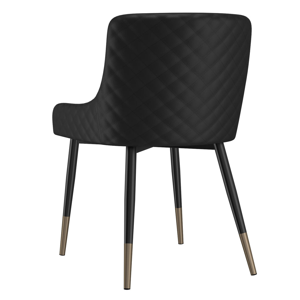 Xander Dining/Lounge Chair (Black and Black) (Set of 2)
