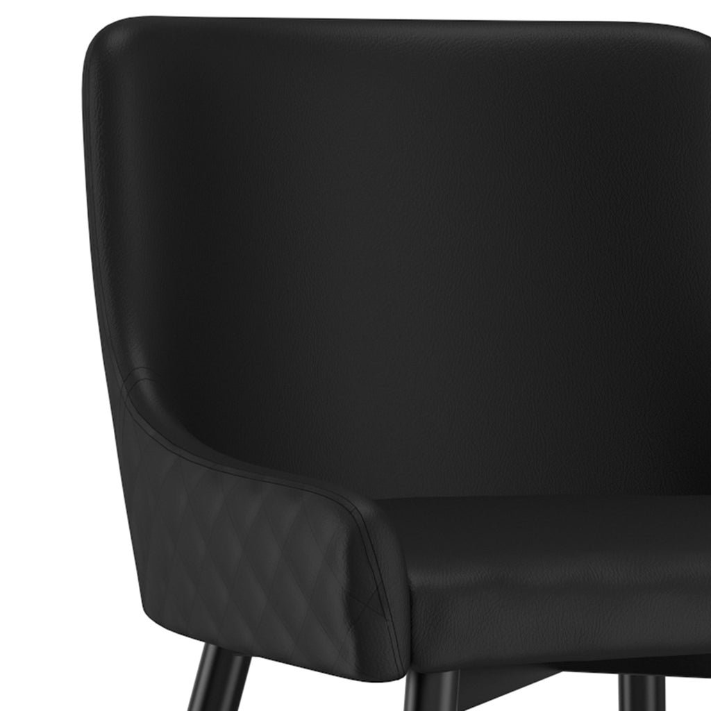 Xander Dining/Lounge Chair (Black and Black) (Set of 2)