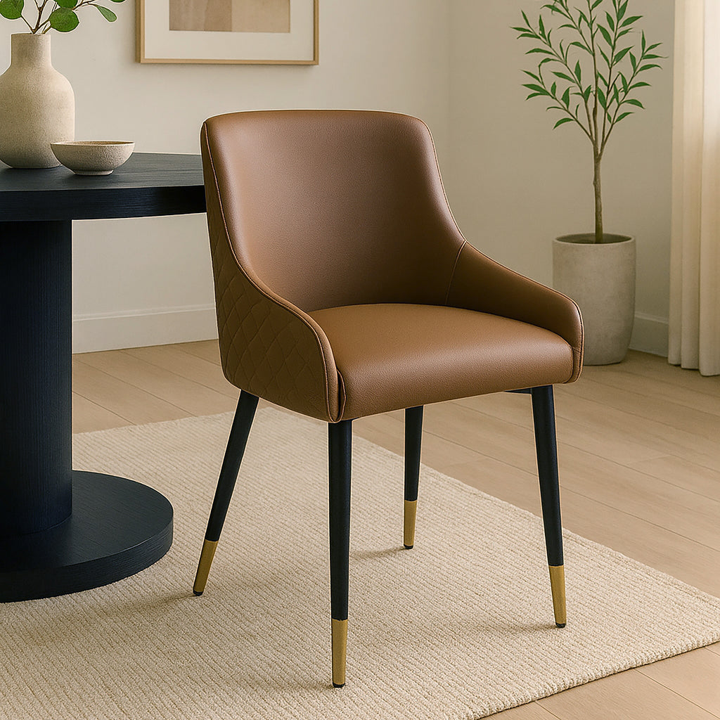Xander Dining/Lounge Chair (Brown and Black) (Set of 2)