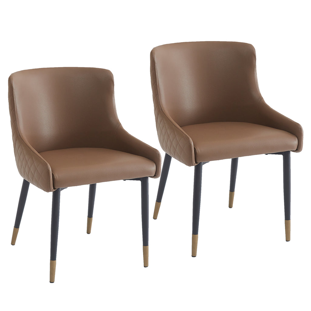 Xander Dining/Lounge Chair (Brown and Black) (Set of 2)