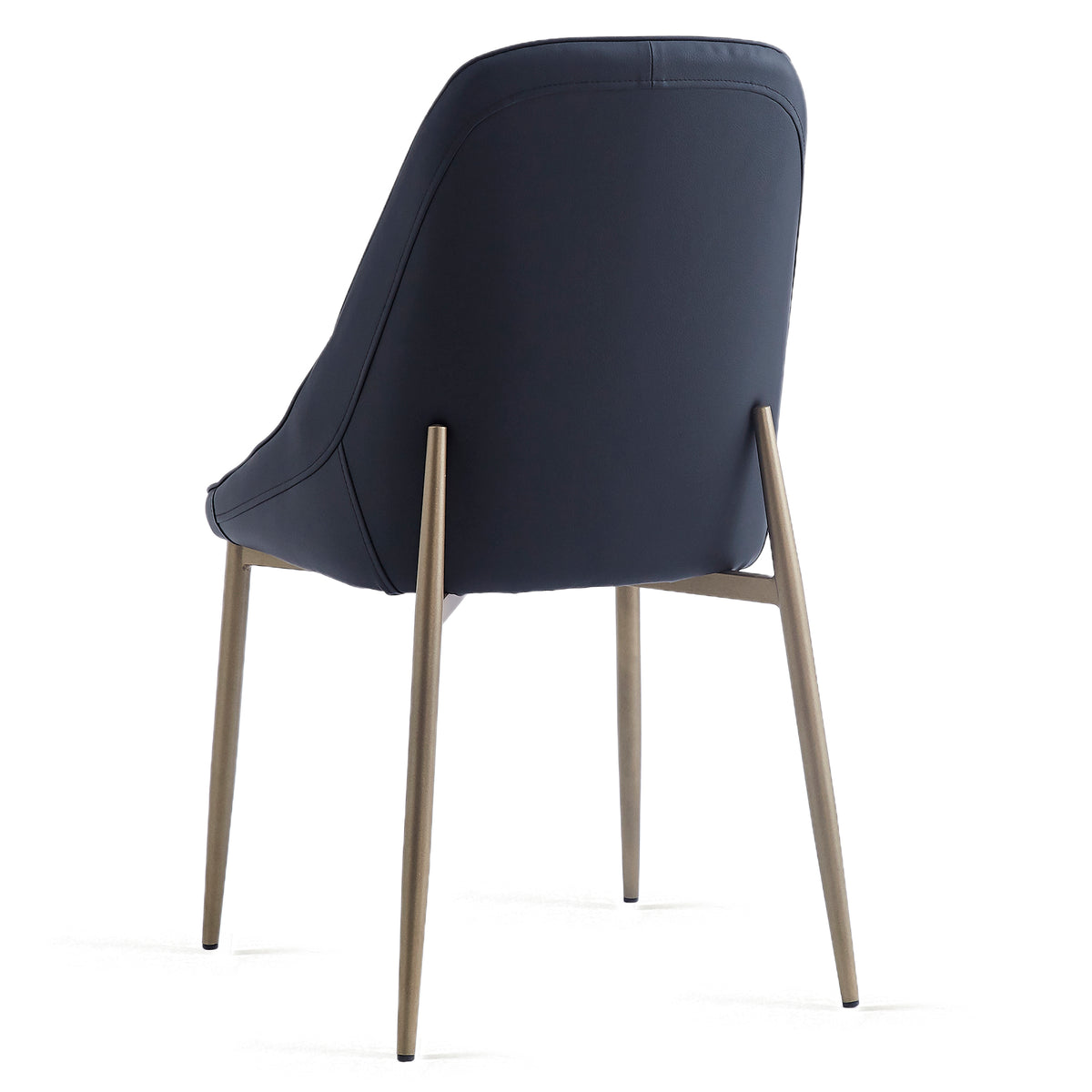 Cleo Dining/Lounge Chair (Black and Aged Gold) (Set of 2)