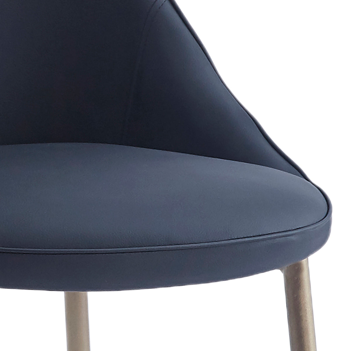 Cleo Dining/Lounge Chair (Black and Aged Gold) (Set of 2)