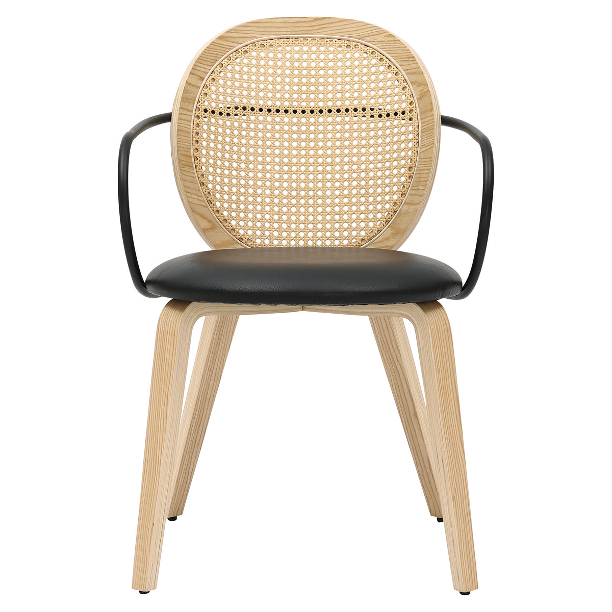 Orias Dining/Lounge Chair (Light Oak and Black) (Set of 2)