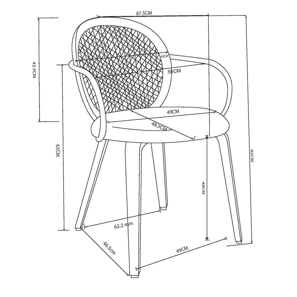 Orias Dining/Lounge Chair (Light Oak and Black) (Set of 2)