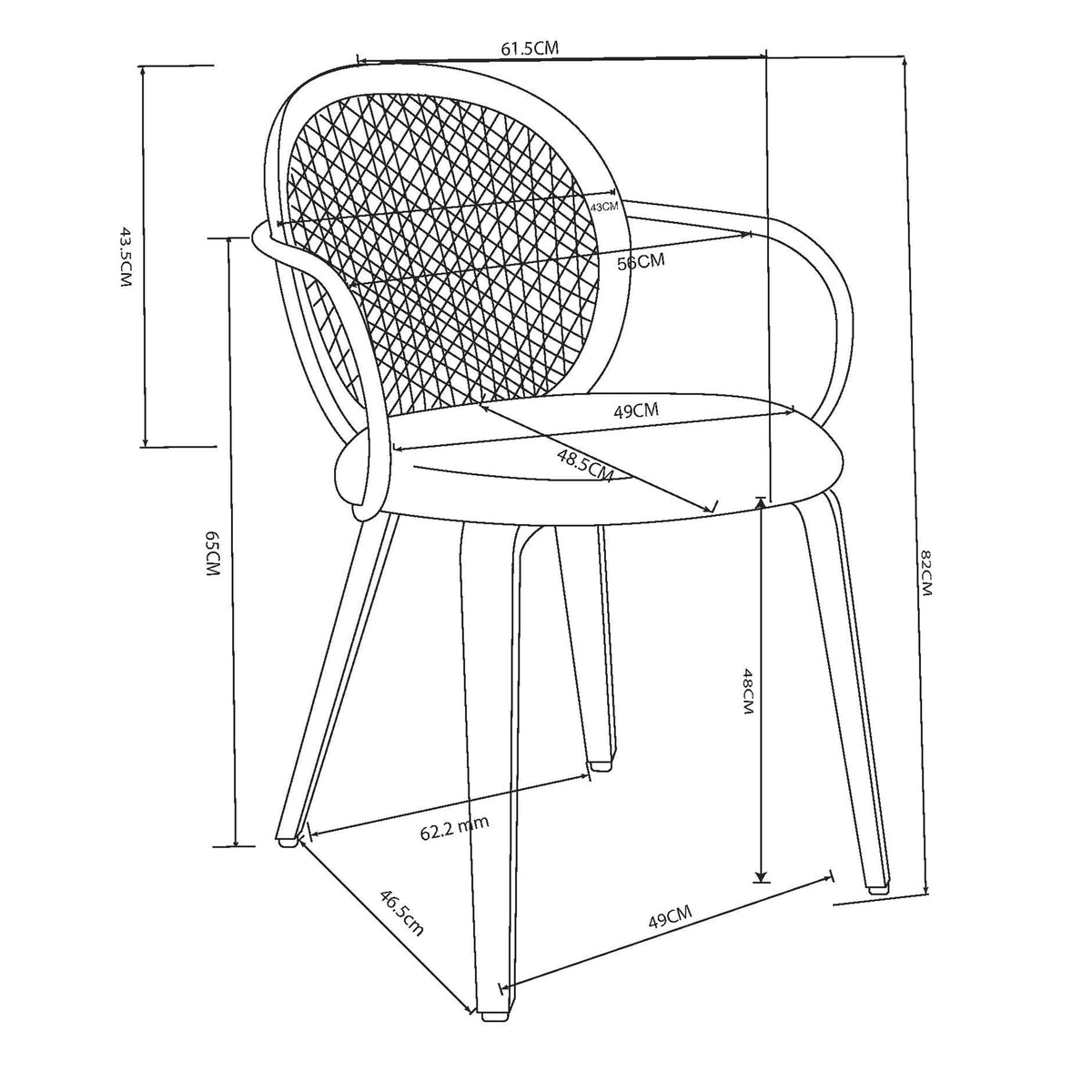 Orias Dining/Lounge Chair (Light Oak and Black) (Set of 2)