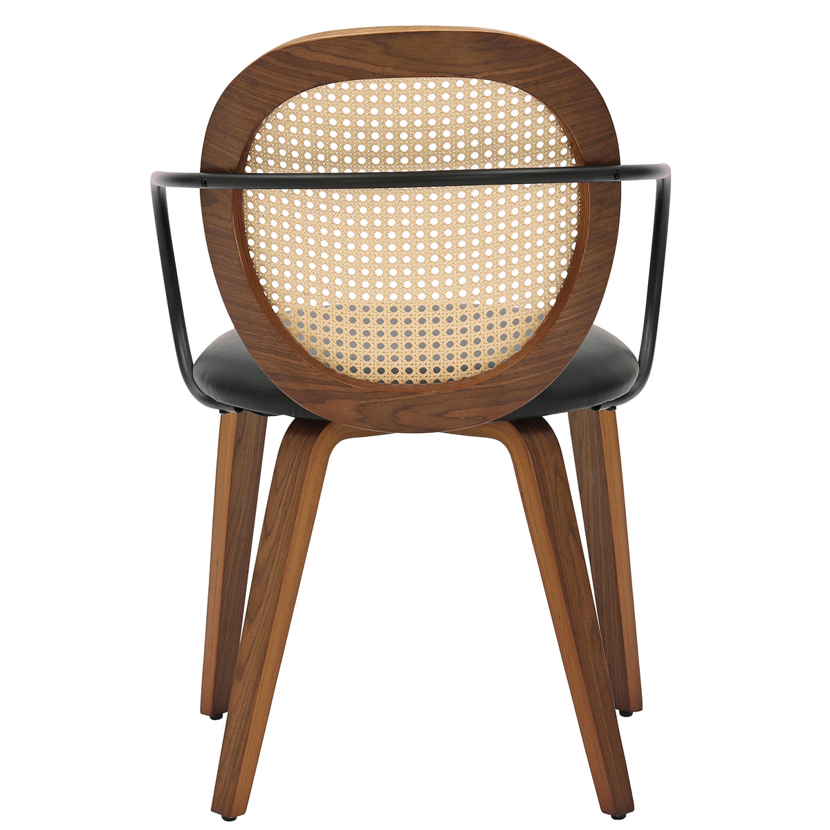 Orias Dining/Lounge Chair (Walnut and Black) (Set of 2)