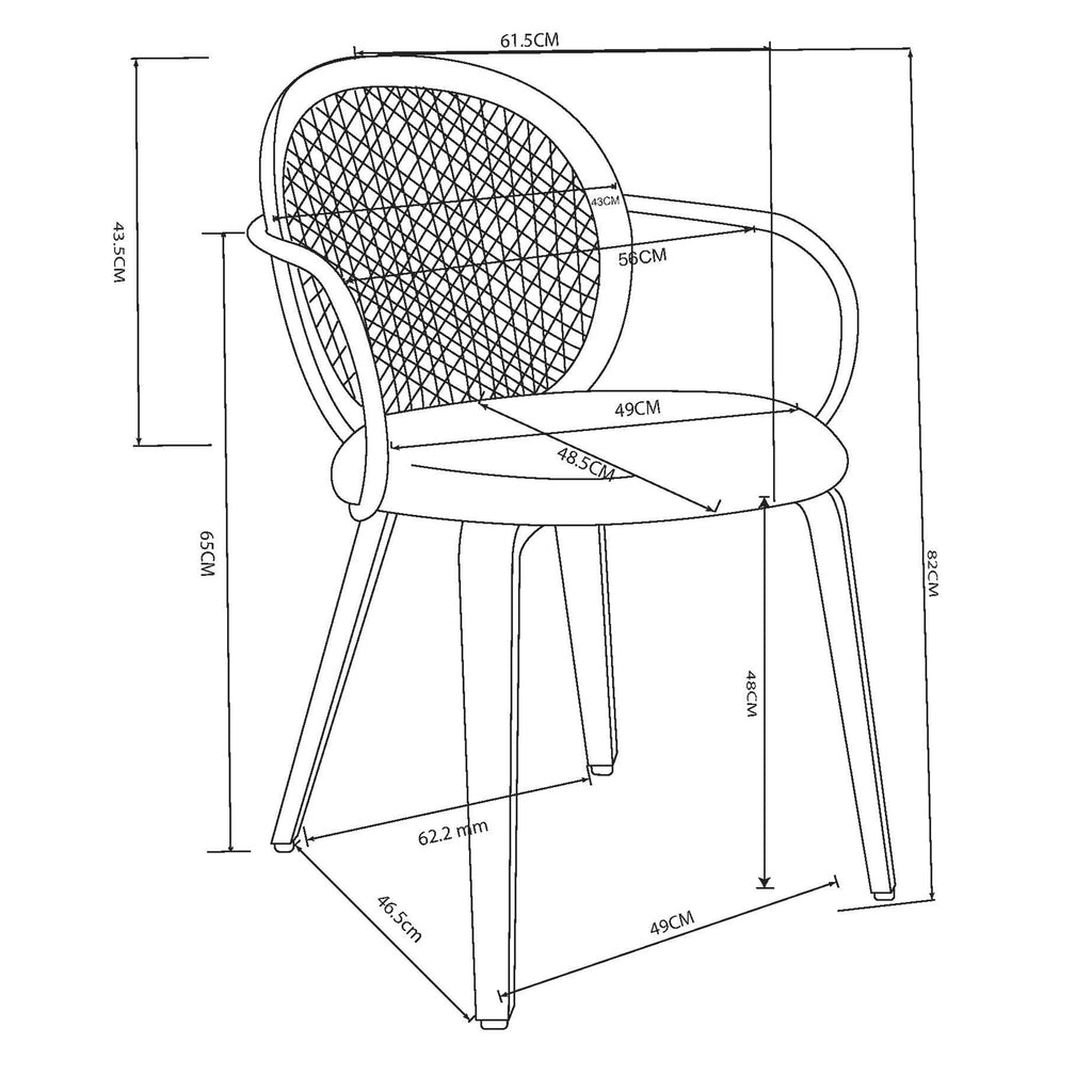 Orias Dining/Lounge Chair (Walnut and Black) (Set of 2)