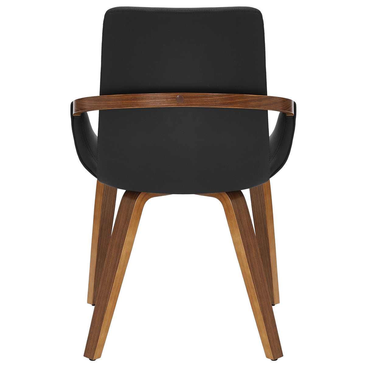 Caspian Dining/Lounge Chair (Black and Dark Walnut) (Set of 2)