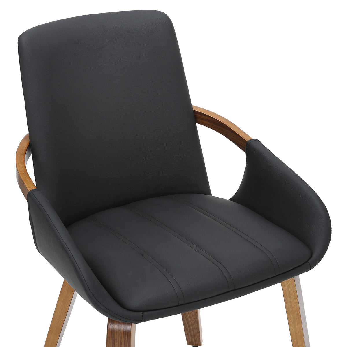 Caspian Dining/Lounge Chair (Black and Dark Walnut) (Set of 2)