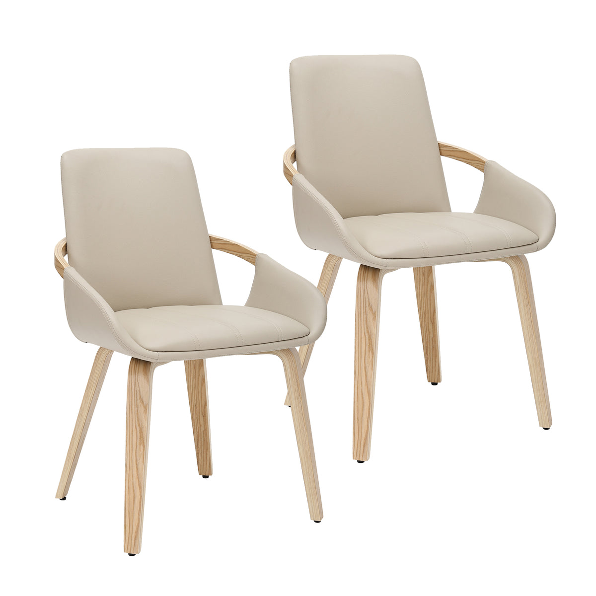 Caspian Dining/Lounge Chair (Sand and Natural) (Set of 2)