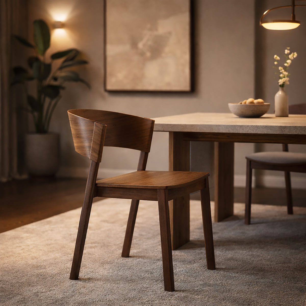 Elias Dining/Lounge Chair (Walnut) (Set of 2)