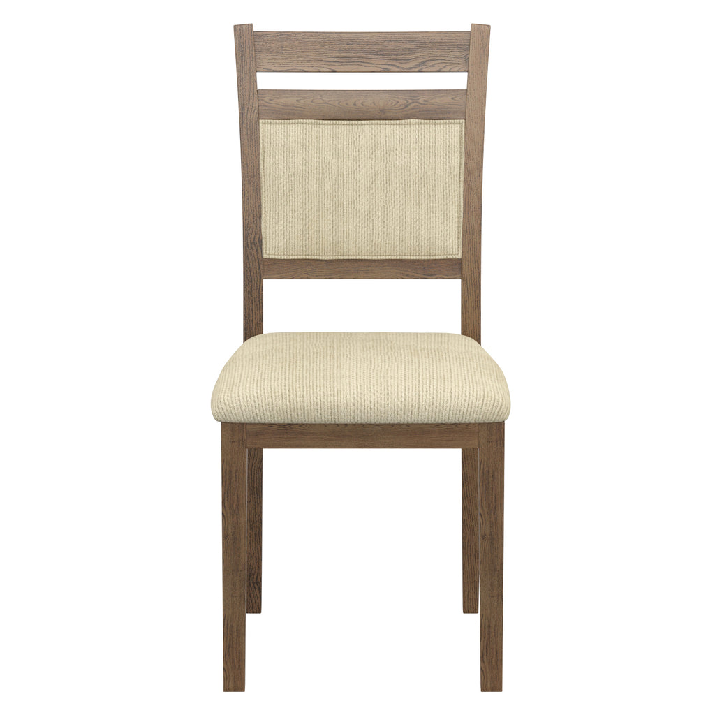 Conrad Dining/Lounge Chair (Walnut and Beige) (Set of 2)