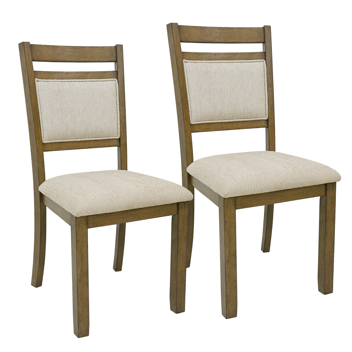 Conrad Dining/Lounge Chair (Walnut and Beige) (Set of 2)