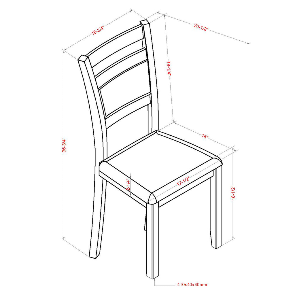 Conrad Dining/Lounge Chair (Walnut and Beige) (Set of 2)