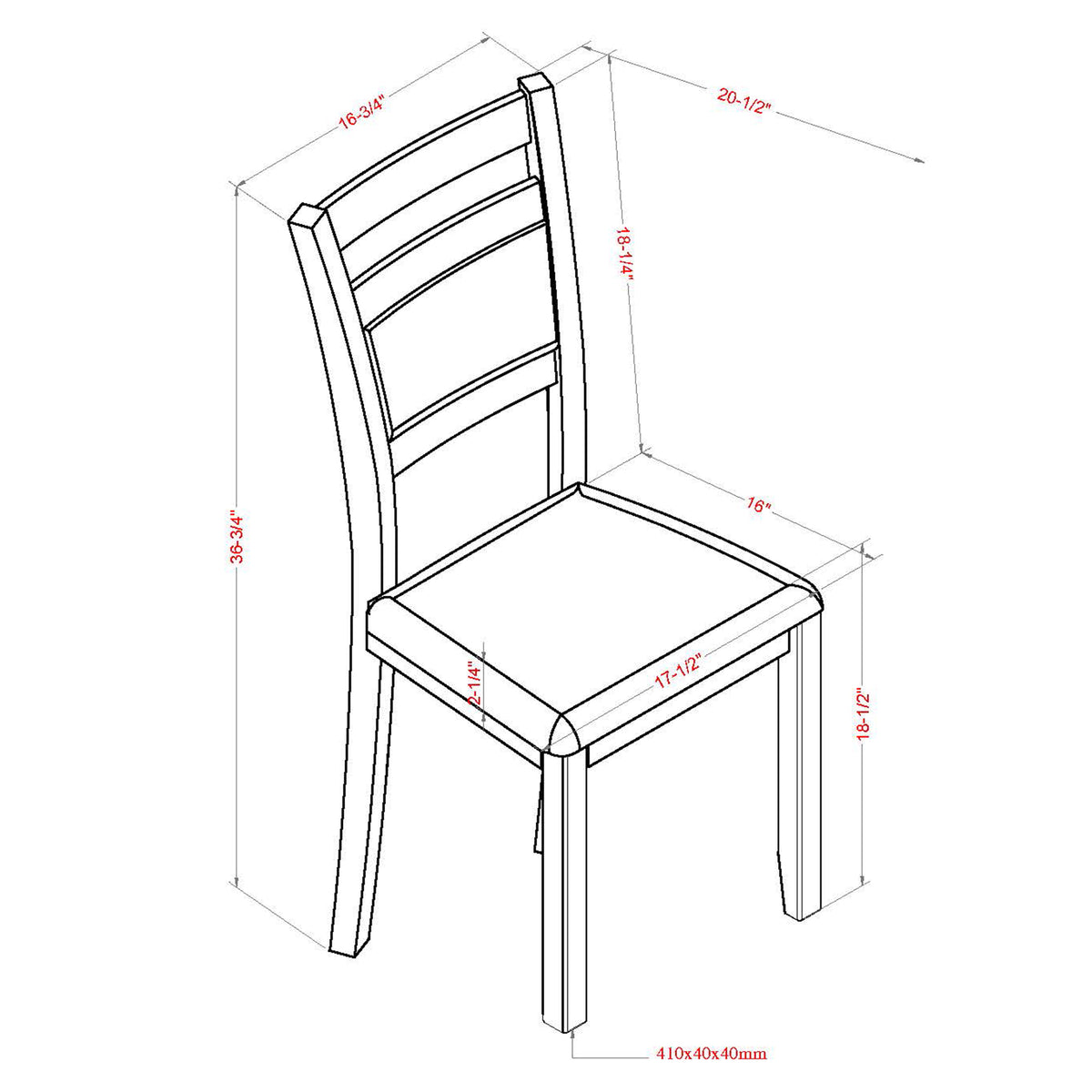 Conrad Dining/Lounge Chair (Walnut and Beige) (Set of 2)