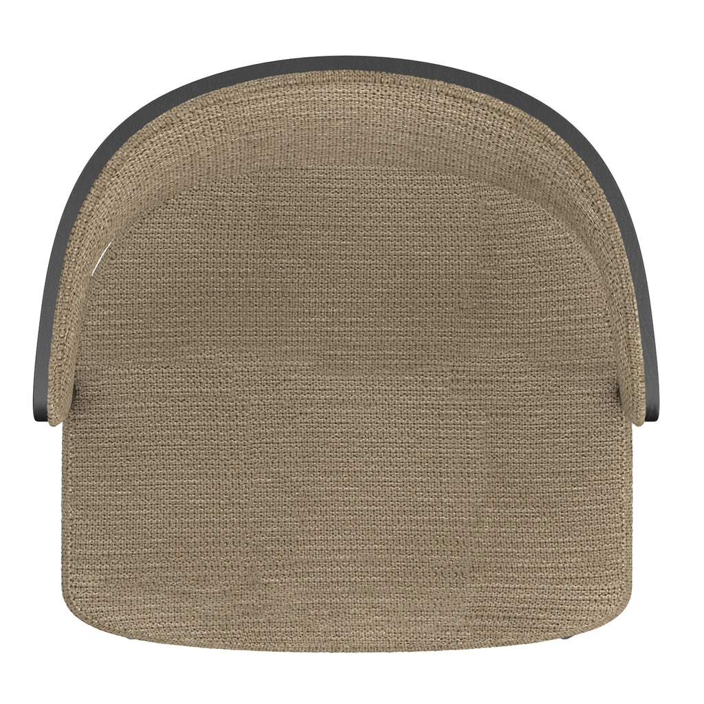 Kazan Dining/Lounge Chair (Dark Beige and Black) (Set of 2)