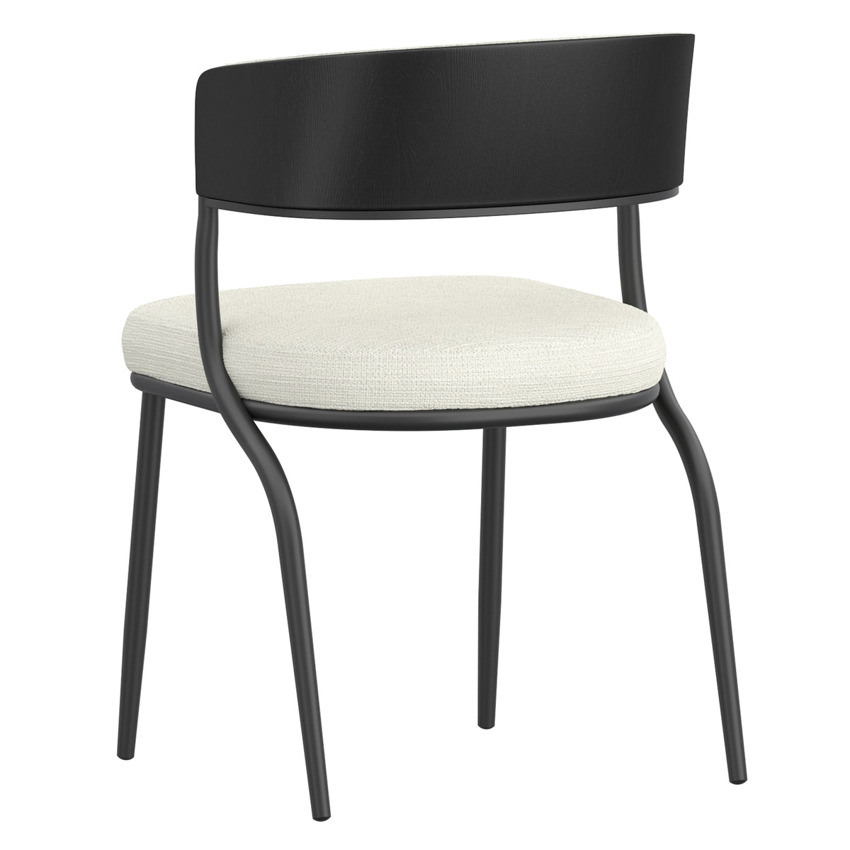 Kazan Dining/Lounge Chair (Ivory and Black) (Set of 2)