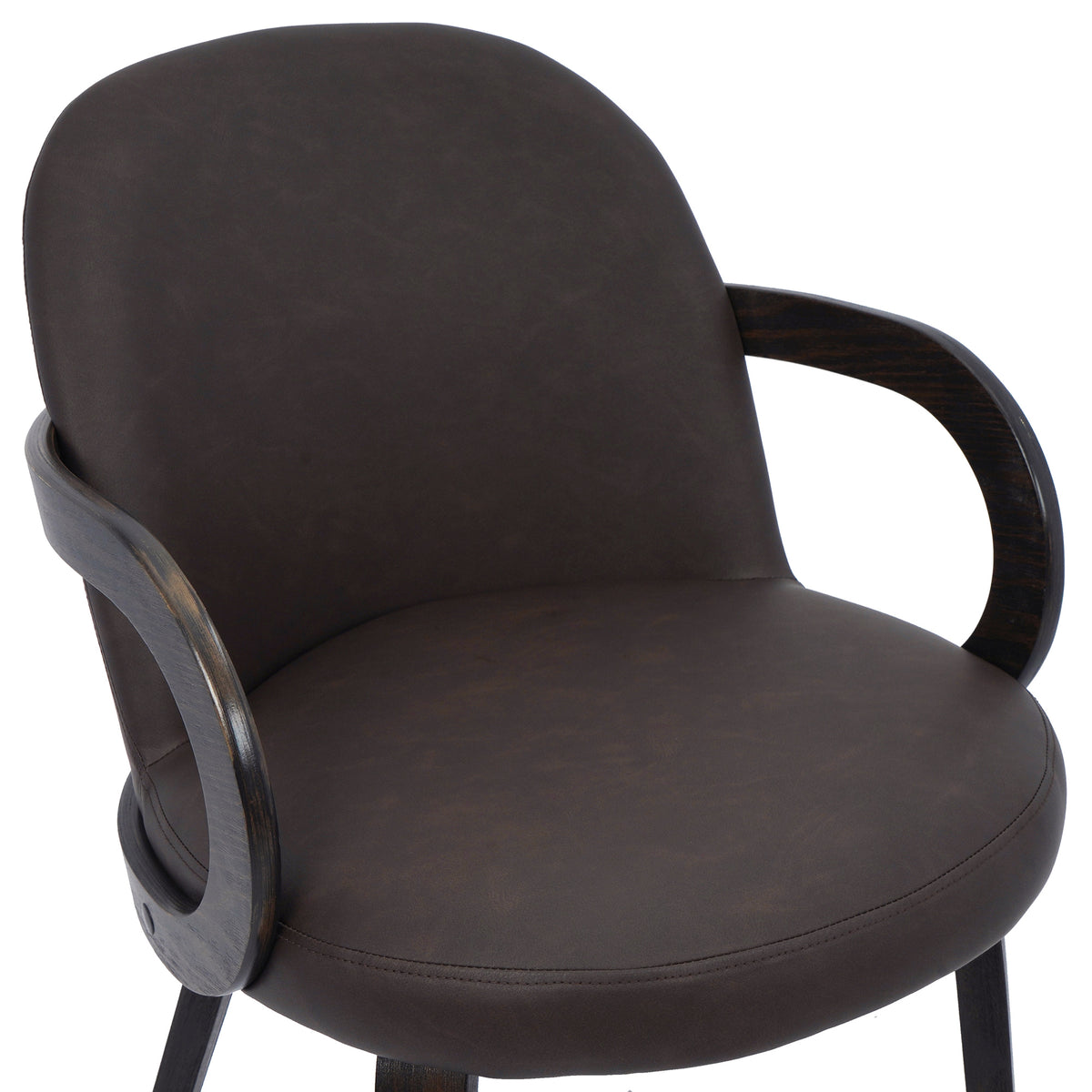 Celest Dining/Lounge Chair (Brown and Dark Walnut) (Set of 2)
