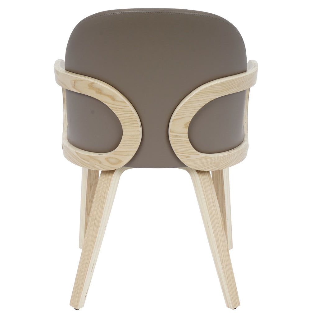 Celest Dining/Lounge Chair (Dark Taupe and Natural) (Set of 2)