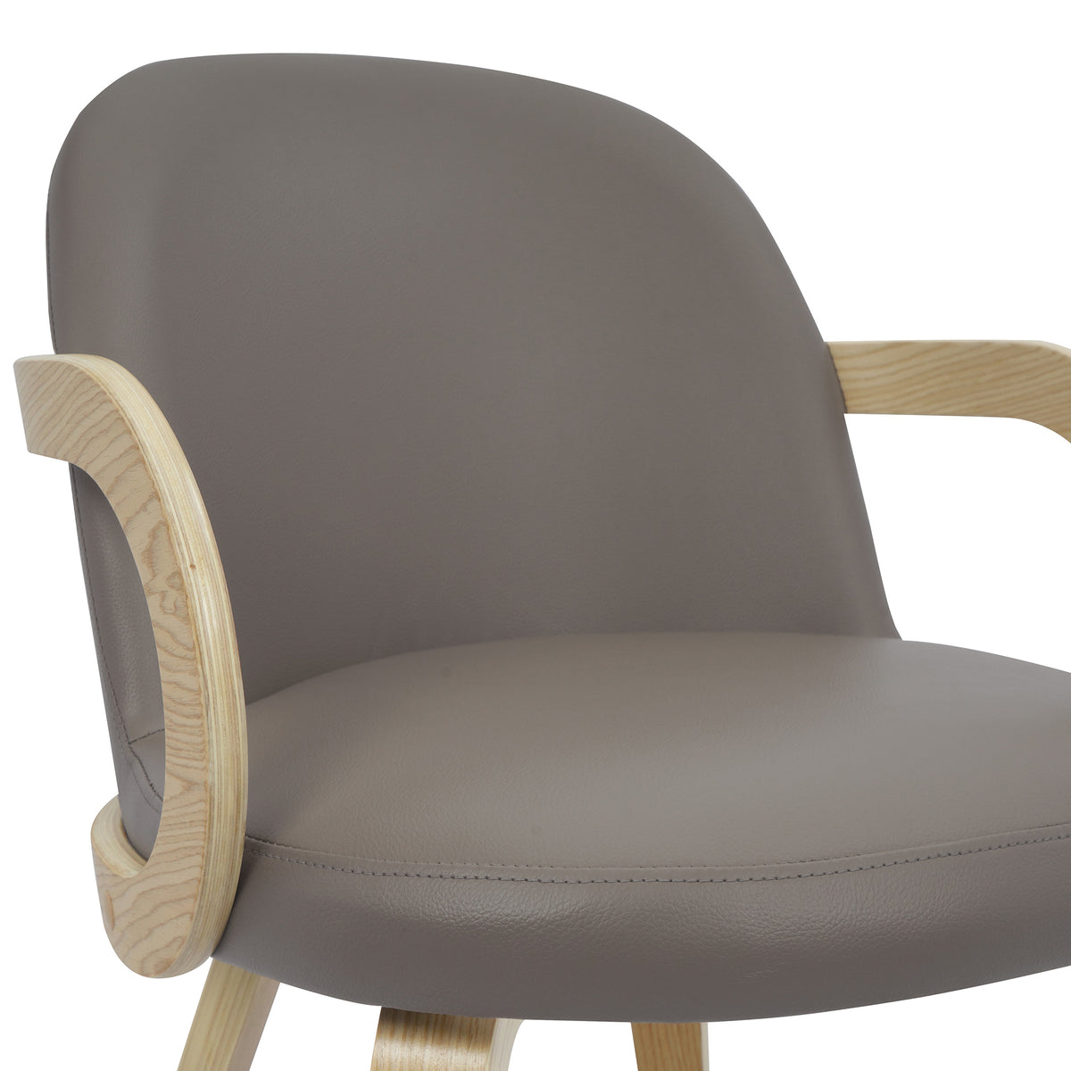 Celest Dining/Lounge Chair (Dark Taupe and Natural) (Set of 2)